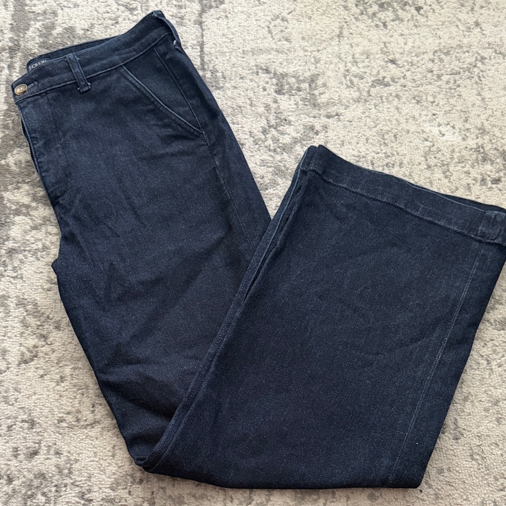 J.Crew Women’s Dark Indigo High-Rise Trouser Jeans